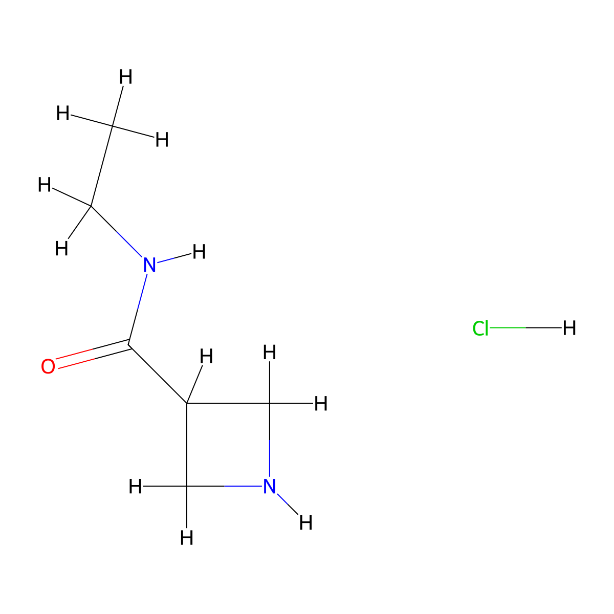 N-ethylazetidine-3-carboxamide hydrochloride molecular structure, CAS 1376380-75-4