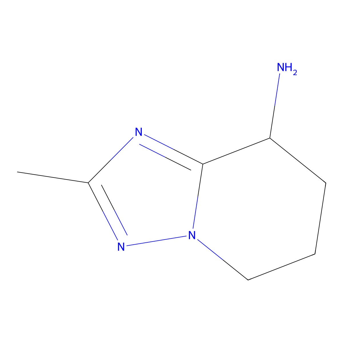 2-methyl-5H,6H,7H,8H-[1,2,4]triazolo[1,5-a]pyridin-8-amine molecular structure, CAS 1376387-23-3