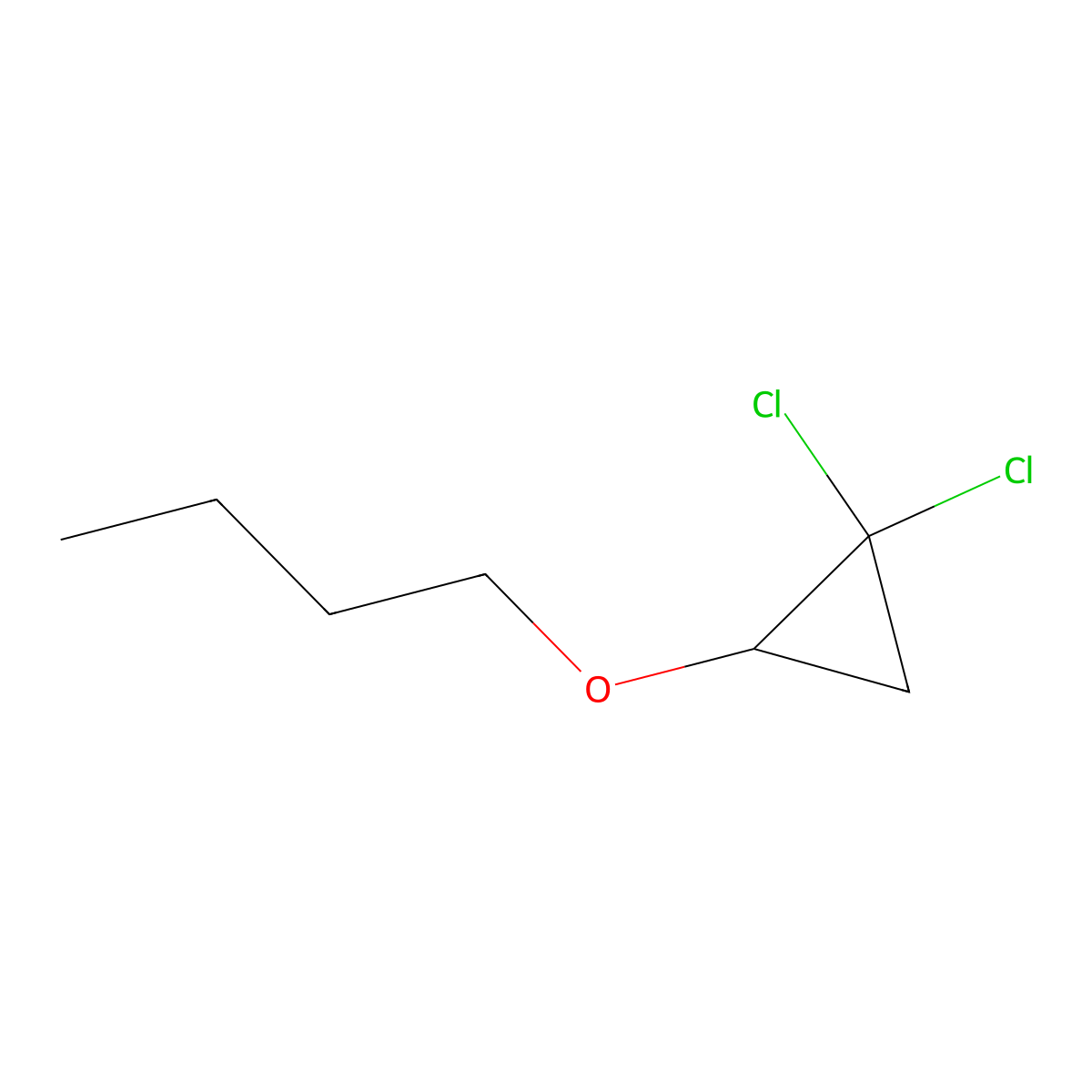 Ether, butyl 2,2-dichlorocyclopropyl molecular structure, CAS 13764-08-4