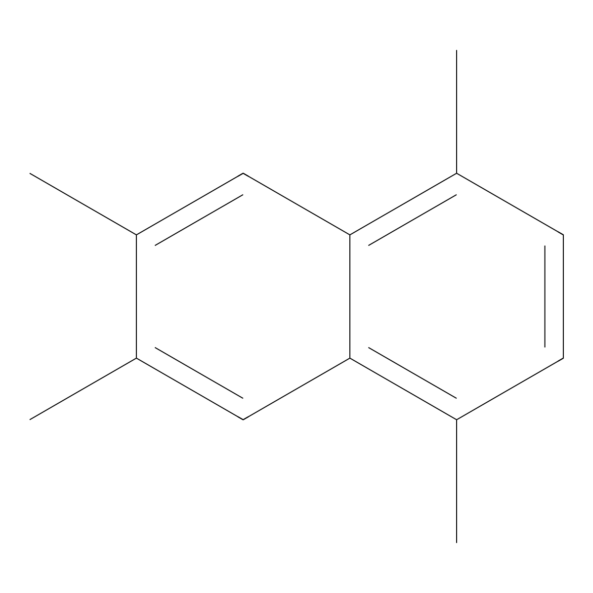 1,4,6,7-Tetramethylnaphthalene molecular structure, CAS 13764-18-6