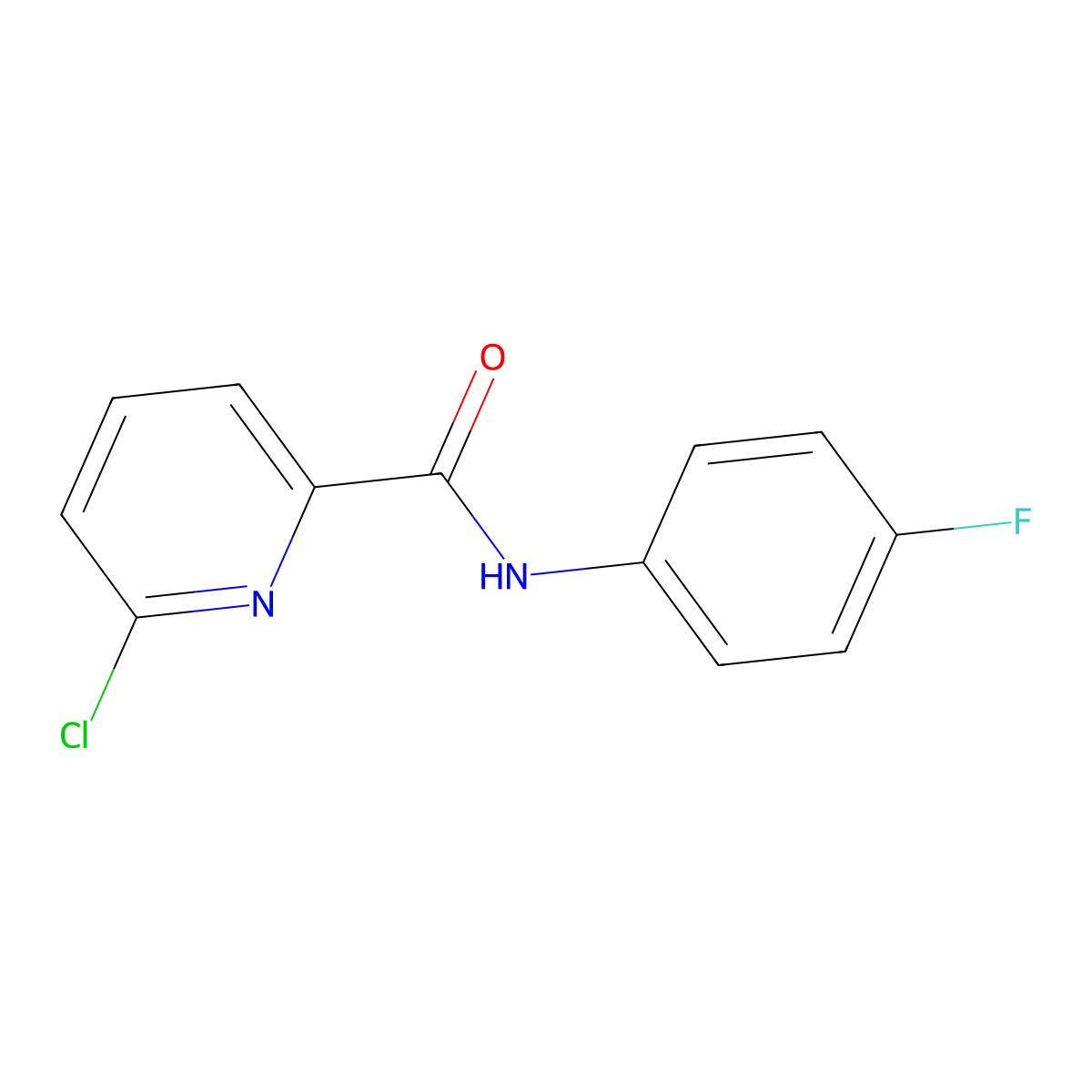6-Chloro-N-(4-fluorophenyl)picolinamide molecular structure, CAS 137640-94-9
