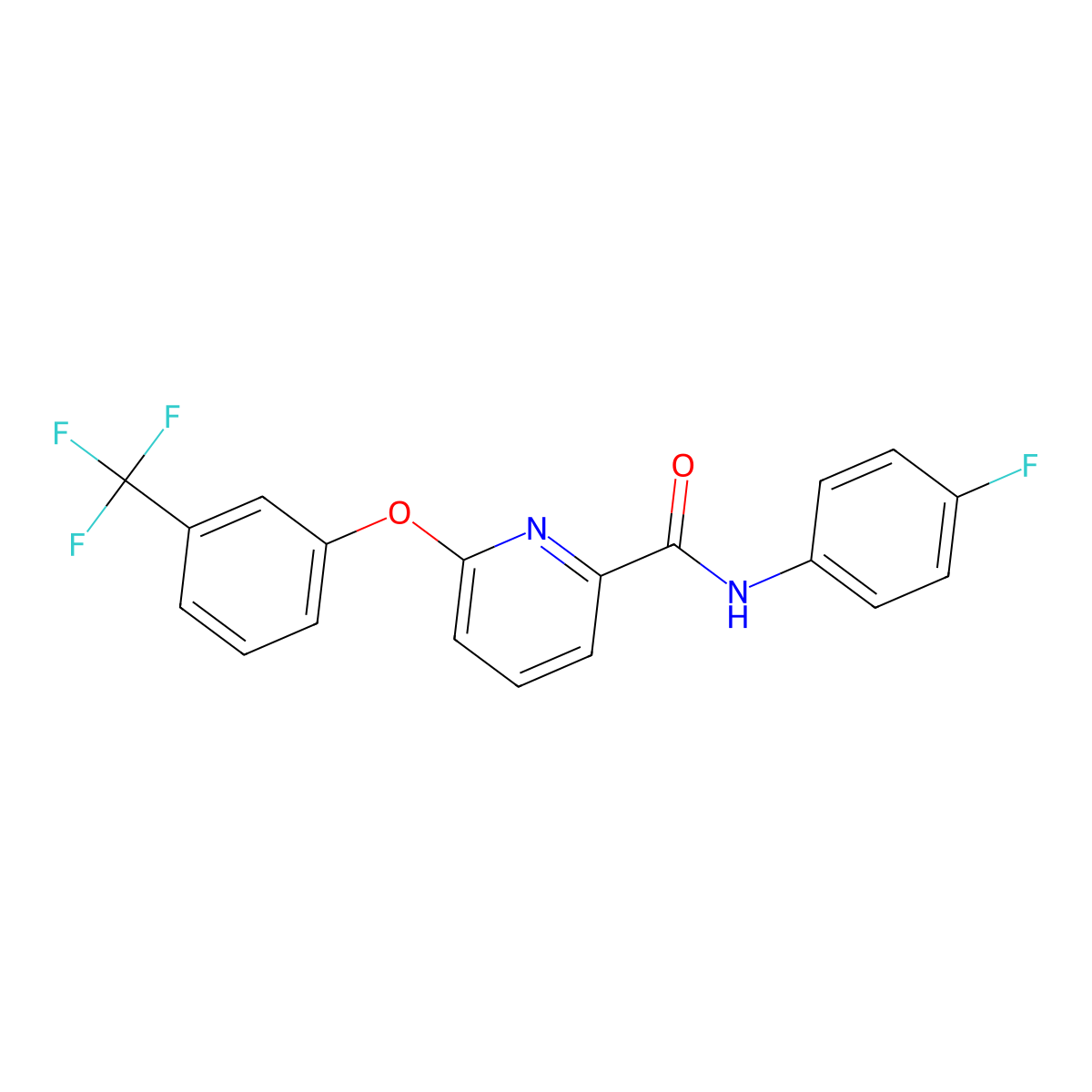 Picolinafen molecular structure, CAS 137641-05-5