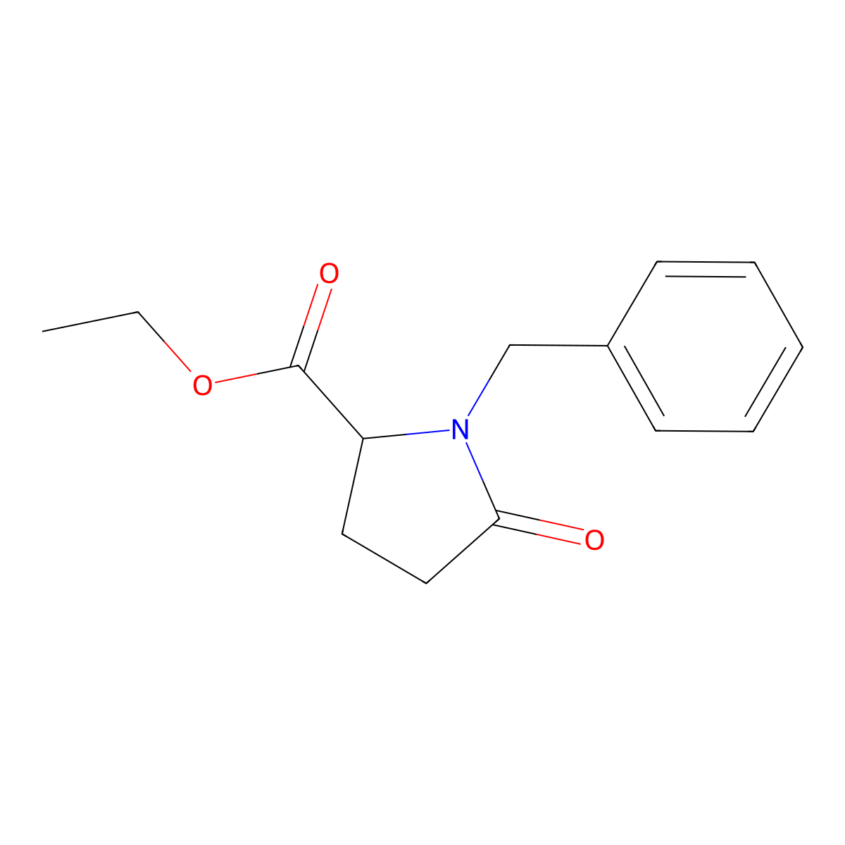 (S)-(+)-1-Benzyl-5-ethoxycarbonylpyrrolidin-2-one molecular structure, CAS 137641-62-4
