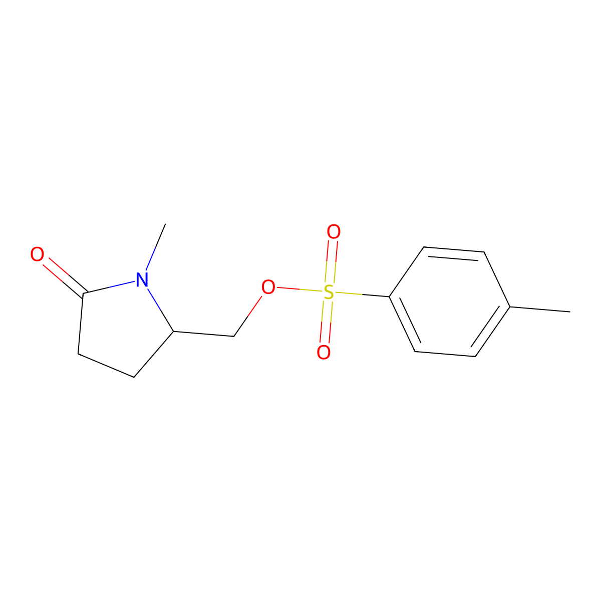 (1-Methyl-5-oxopyrrolidin-2-yl)methyl 4-methylbenzene-1-sulfonate molecular structure, CAS 137641-74-8