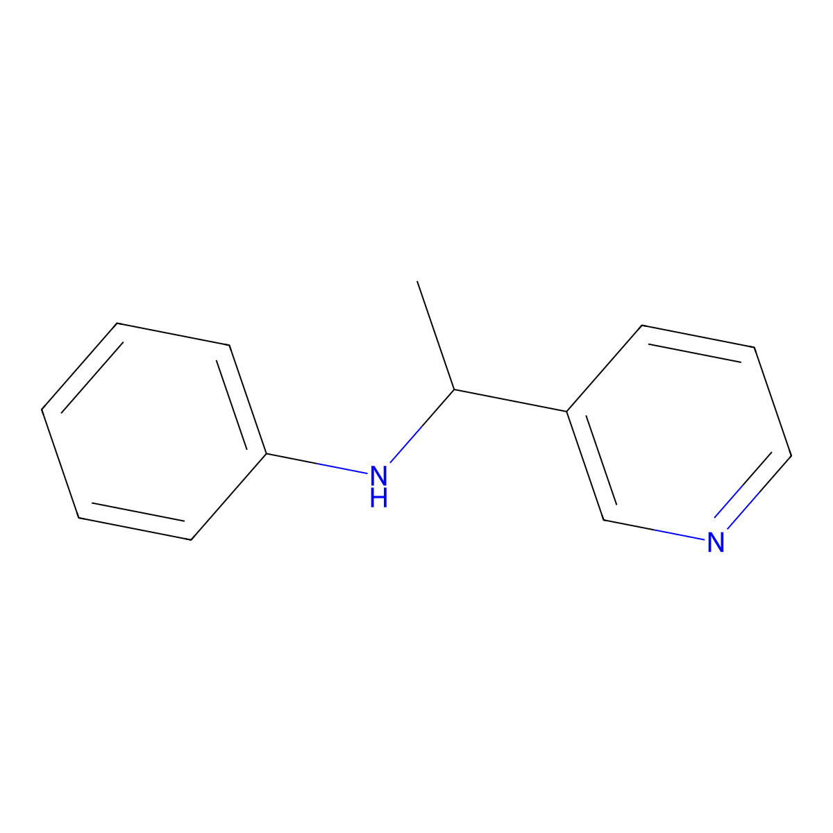N-(1-(Pyridin-3-yl)ethyl)aniline molecular structure, CAS 137642-06-9