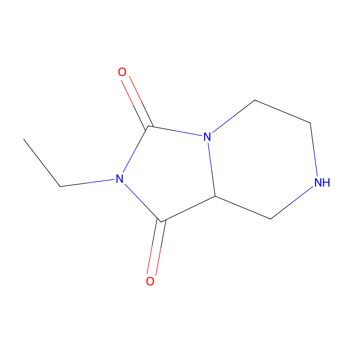 2-Ethyl-octahydroimidazolidino[1,5-a]piperazine-1,3-dione molecular structure, CAS 1376435-19-6