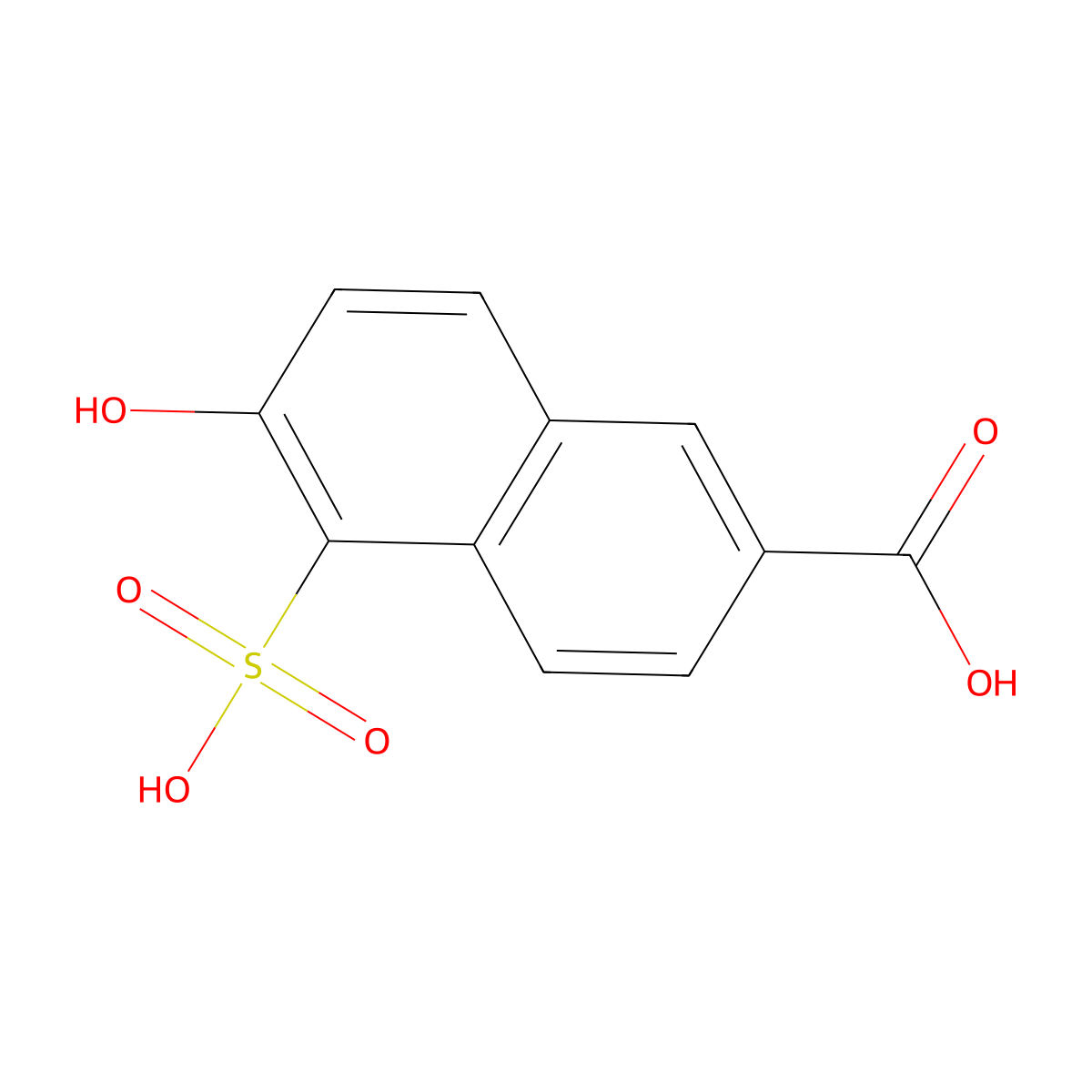 6-Hydroxy-5-sulfo-2-naphthoic acid molecular structure, CAS 137644-29-2