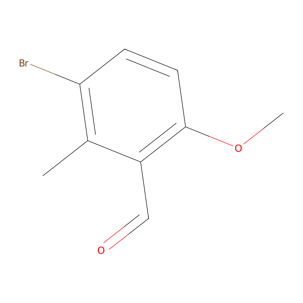 3-Bromo-6-methoxy-2-methylbenzaldehyde molecular structure, CAS 137644-93-0