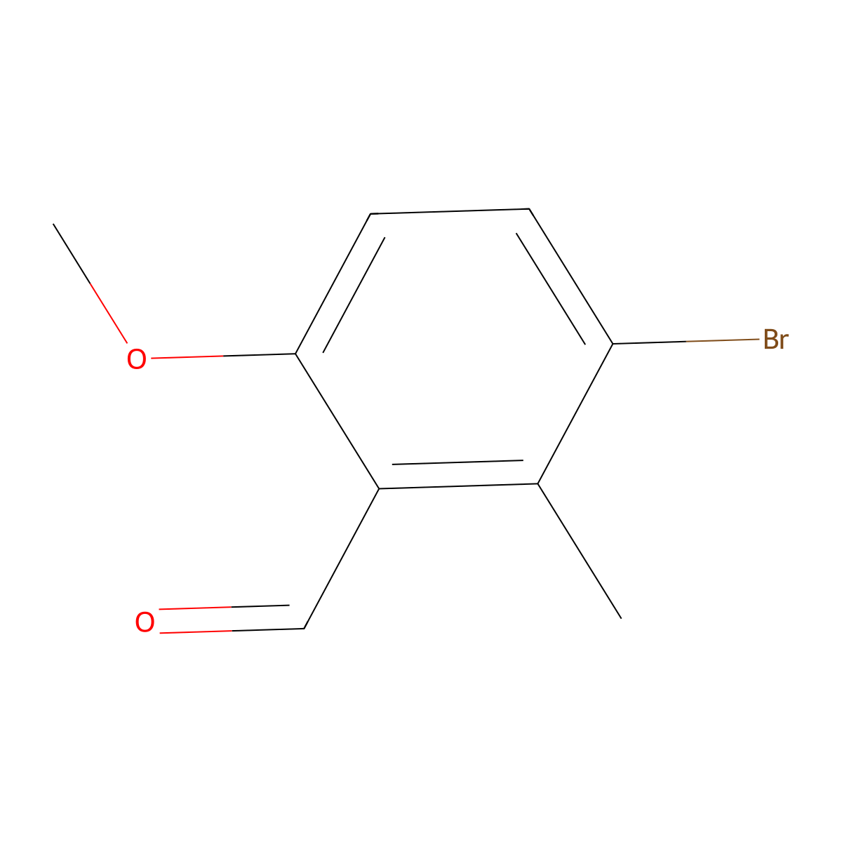 3-Bromo-6-methoxy-2-methylbenzaldehyde molecular structure, CAS 137644-93-0