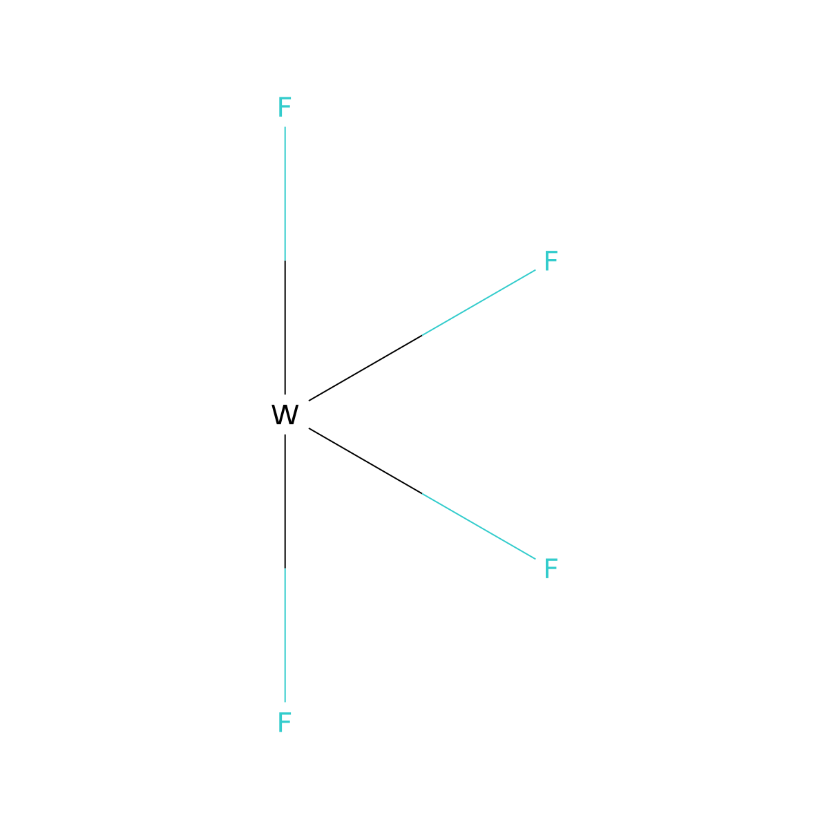 Tungsten fluoride (WF4), (T-4)- molecular structure, CAS 13766-47-7