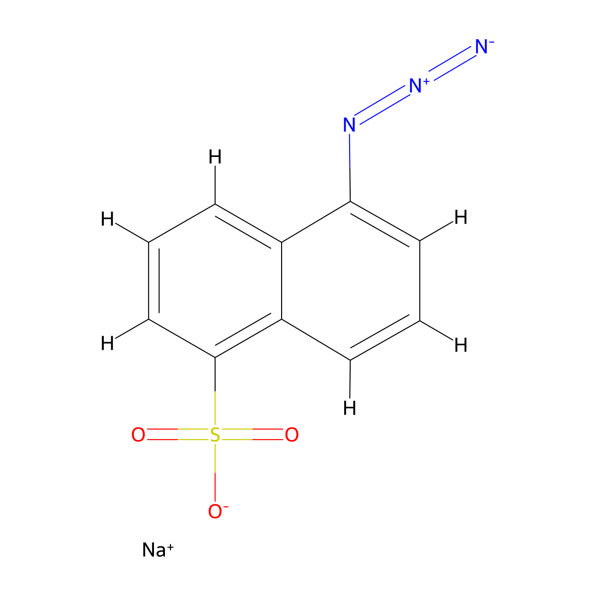 Sodium 5-azidonaphthalene-1-sulfonate molecular structure, CAS 137661-11-1