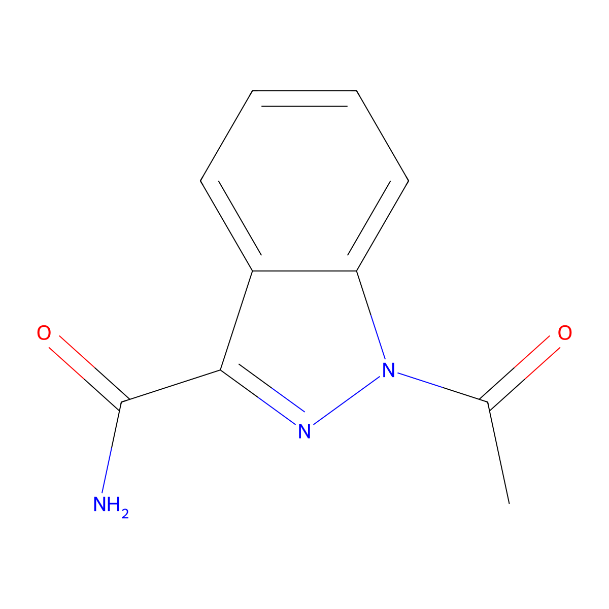 1-Acetylindazole-3-carboxamide molecular structure, CAS 1376660-86-4