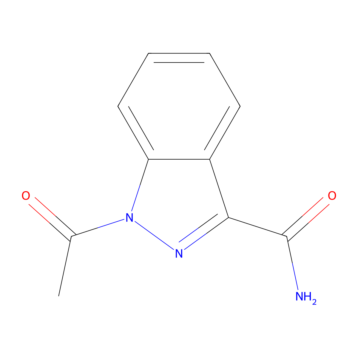 1-Acetylindazole-3-carboxamide molecular structure, CAS 1376660-86-4