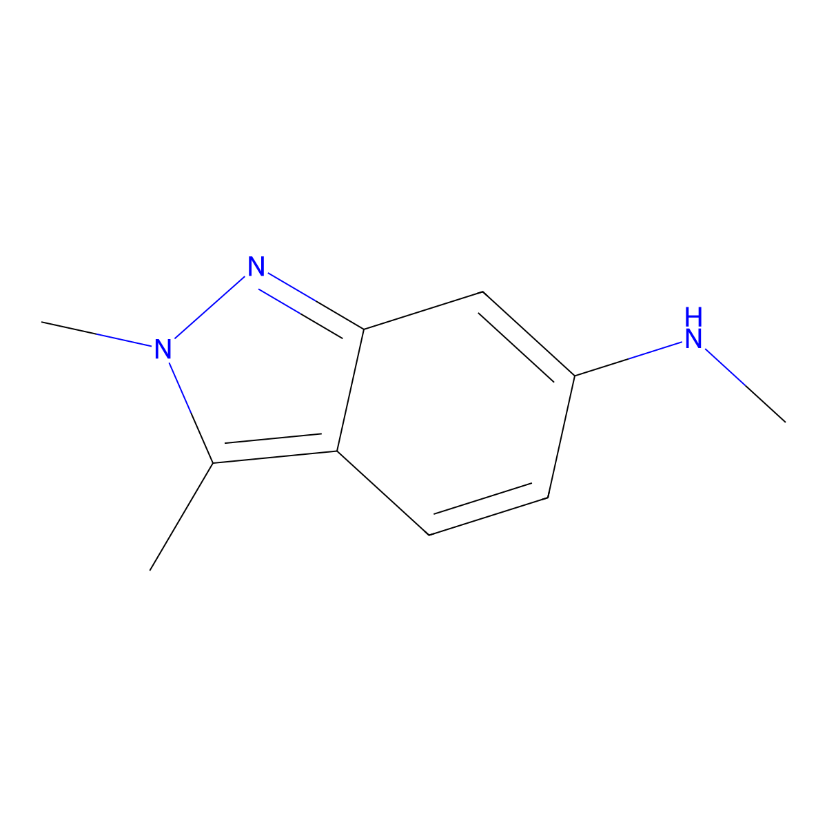 N,2,3-trimethyl-2H-indazol-6-amine molecular structure, CAS 1376676-65-1
