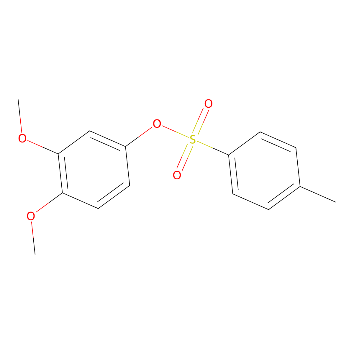 3,4-Dimethoxyphenyl 4-methylbenzene-1-sulfonate molecular structure, CAS 137669-14-8