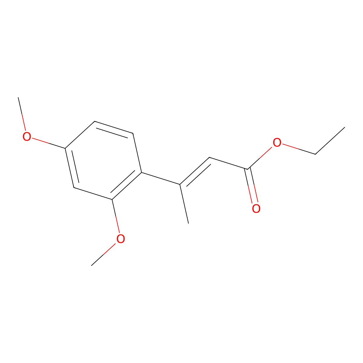 ethyl (2E)-3-(2,4-dimethoxyphenyl)but-2-enoate molecular structure, CAS 1376711-04-4