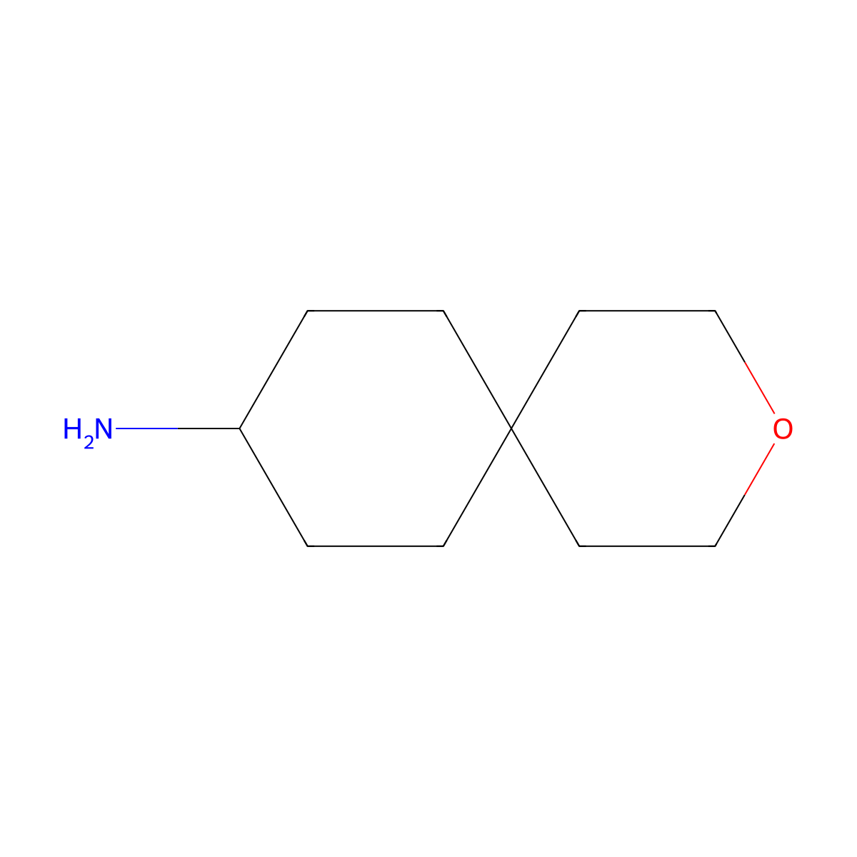 3-Oxaspiro[5.5]undecan-9-amine molecular structure, CAS 1376752-63-4