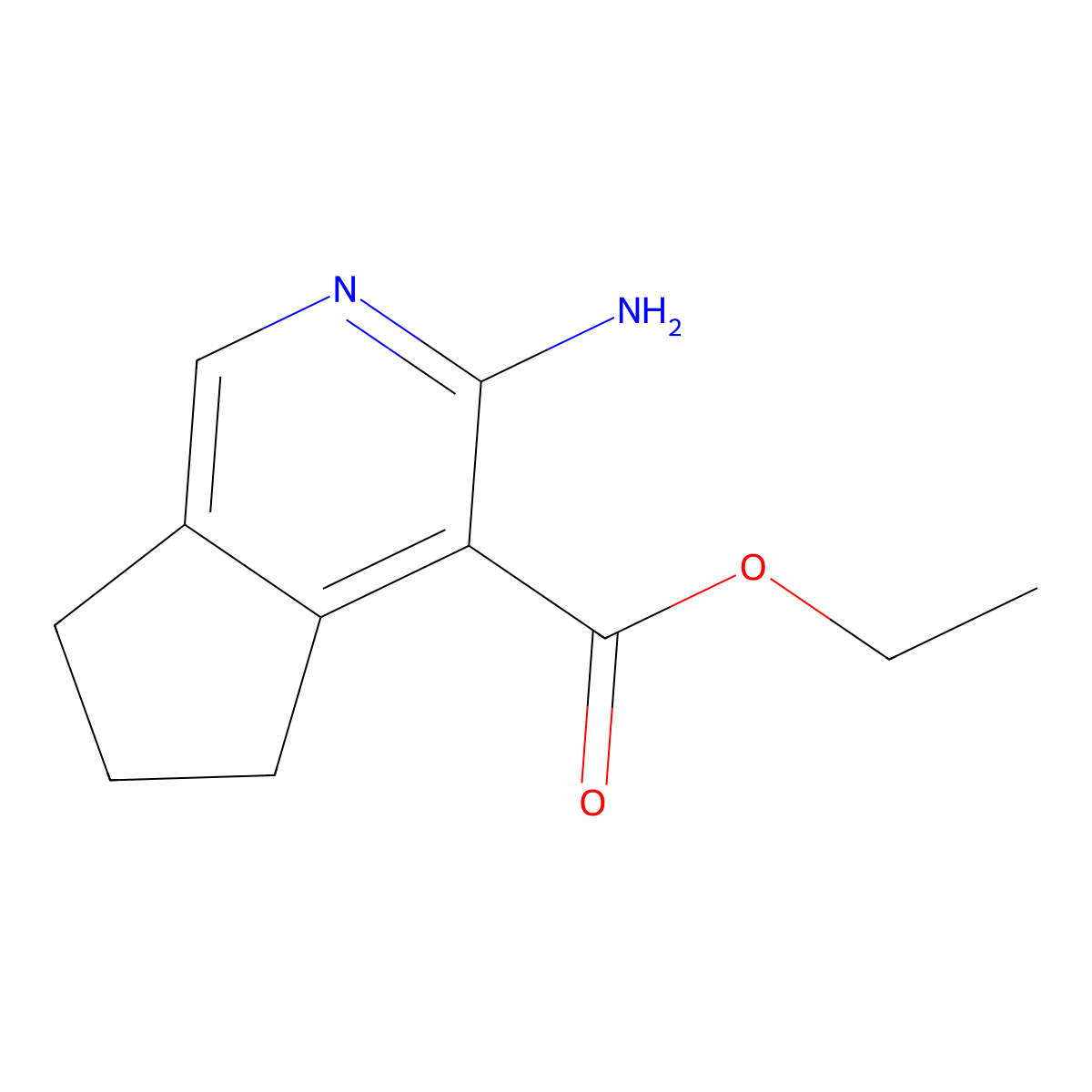 ethyl 3-amino-6,7-dihydro-5H-cyclopenta[c]pyridine-4-carboxylate molecular structure, CAS 137676-51-8