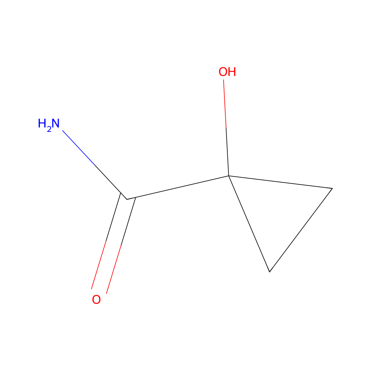 1-Hydroxycyclopropane-1-carboxamide molecular structure, CAS 137682-88-3