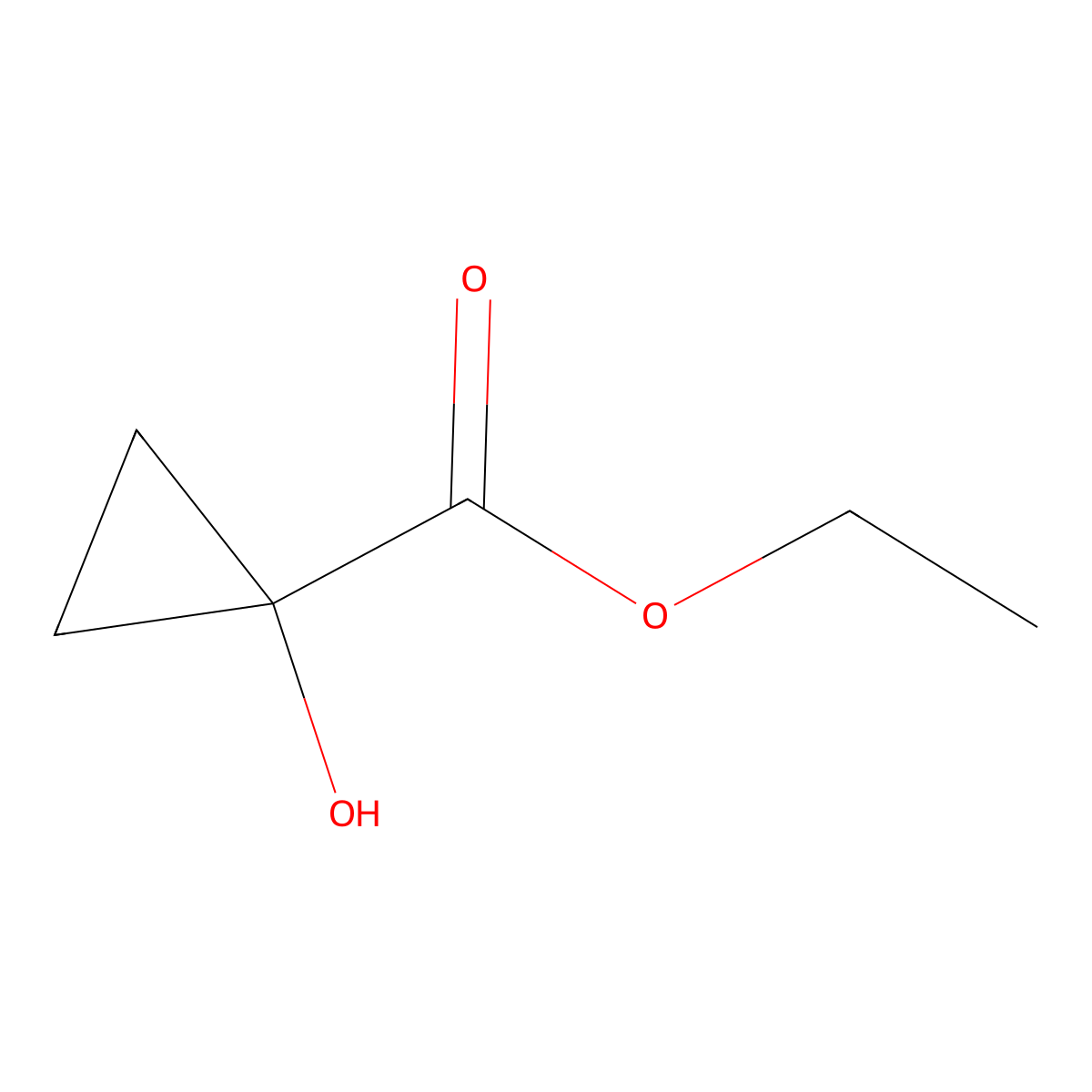 Ethyl 1-hydroxycyclopropane-1-carboxylate molecular structure, CAS 137682-89-4
