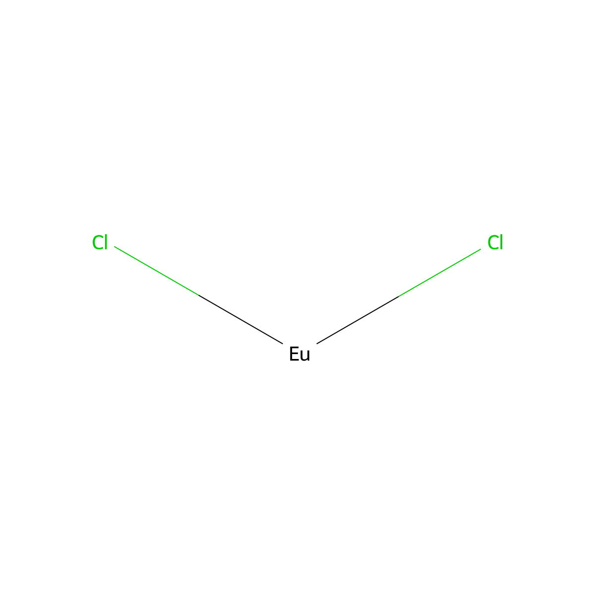 Europium chloride (EuCl2) molecular structure, CAS 13769-20-5
