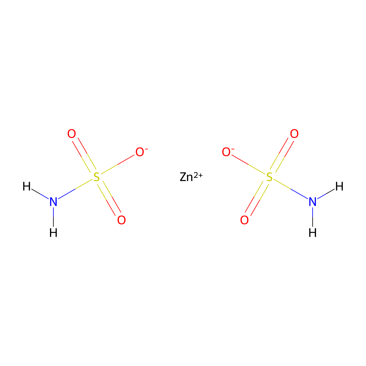 Sulfamic acid, zinc salt (2:1) molecular structure, CAS 13770-90-6