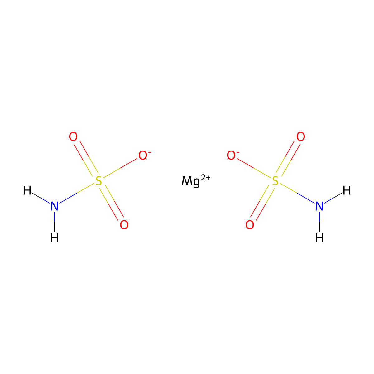 Sulfamic acid, magnesium salt (2:1) molecular structure, CAS 13770-91-7