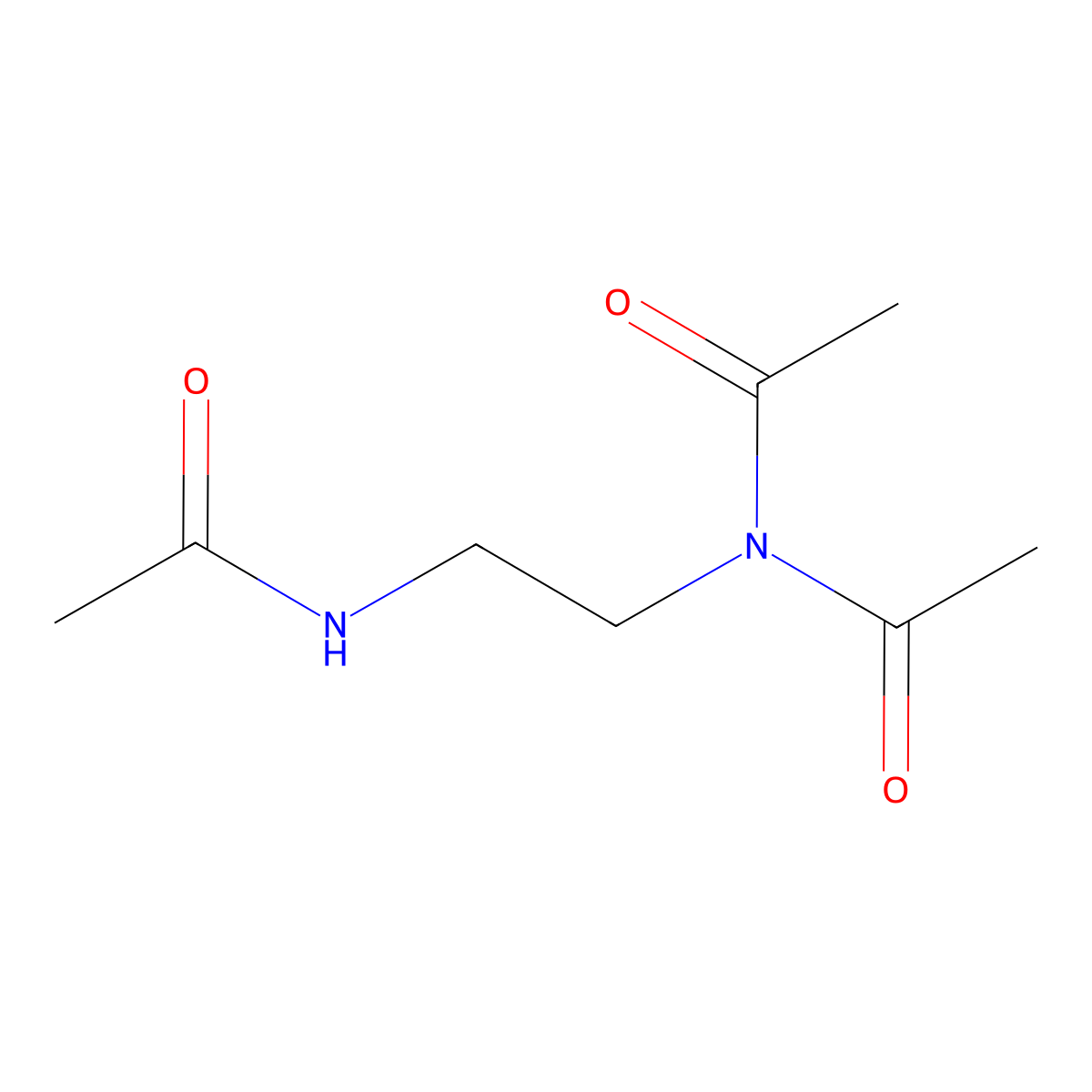 Acetamide, N-acetyl-N-[2-(acetylamino)ethyl]- molecular structure, CAS 137706-80-0