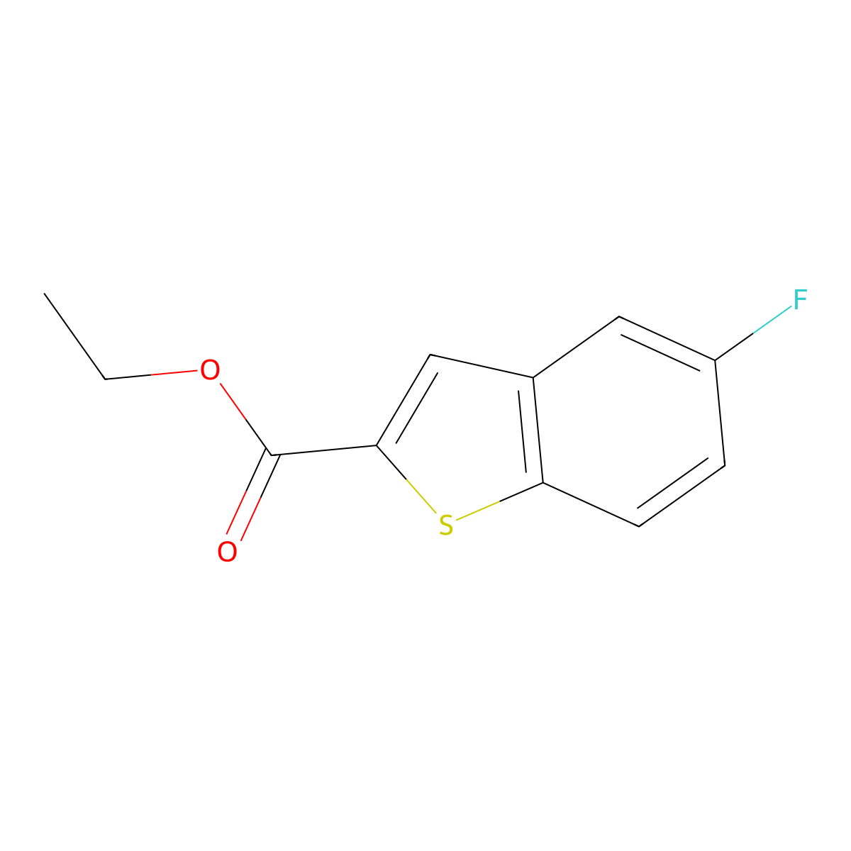 Ethyl 5-fluorobenzo[b]thiophene-2-carboxylate molecular structure, CAS 13771-69-2