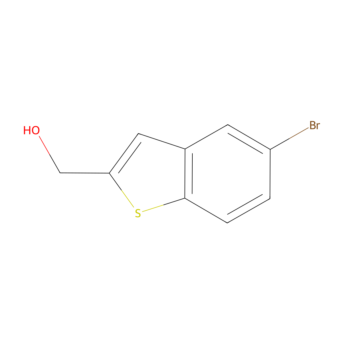 (5-Bromo-benzo[b]thiophen-2-yl)-methanol molecular structure, CAS 13771-72-7