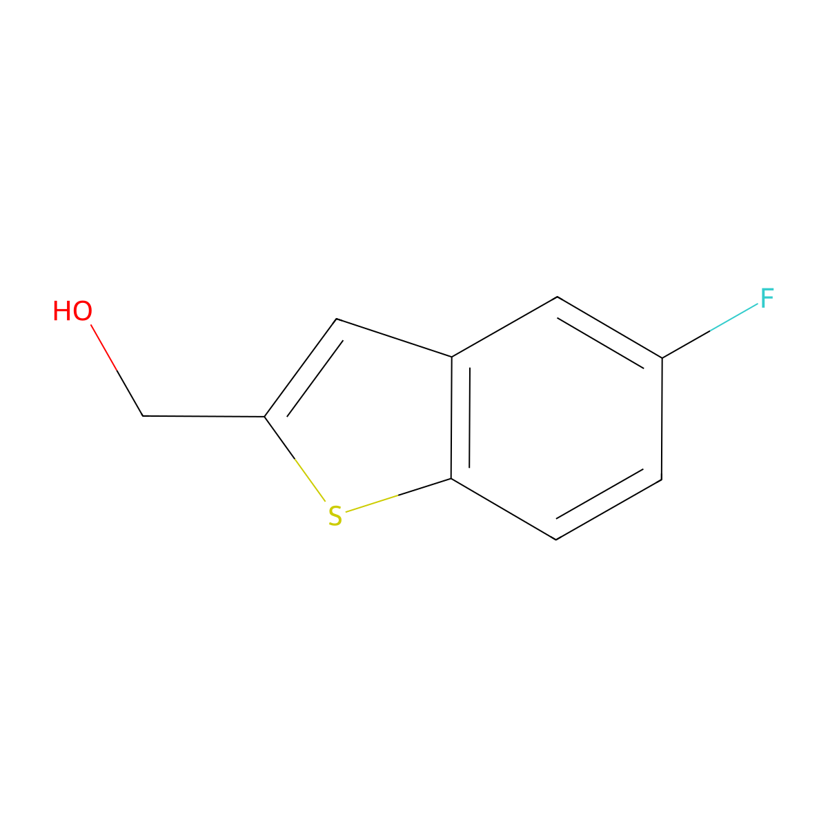 (5-Fluoro-1-benzothiophen-2-yl)methanol molecular structure, CAS 13771-73-8