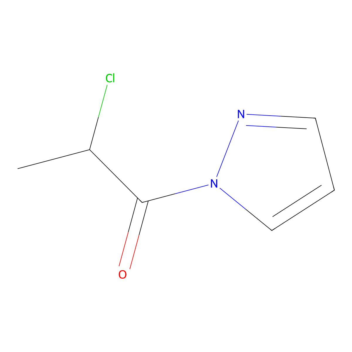 2-Chloro-1-(1H-pyrazol-1-yl)propan-1-one molecular structure, CAS 137715-44-7