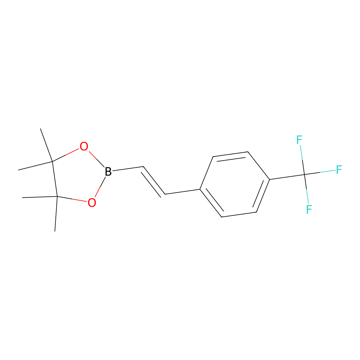 4-Trifluoromethyl-trans-beta-styrylboronic acidpinacol ester molecular structure, CAS 1377151-56-8