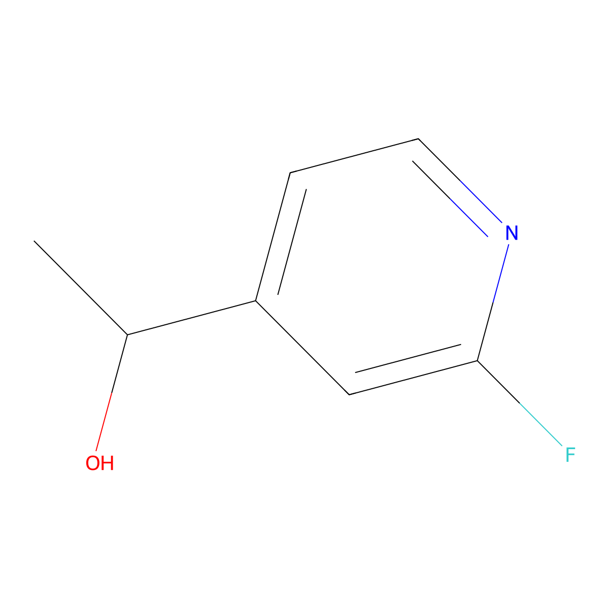 1-(2-Fluoropyridin-4-yl)ethanol molecular structure, CAS 137718-85-5