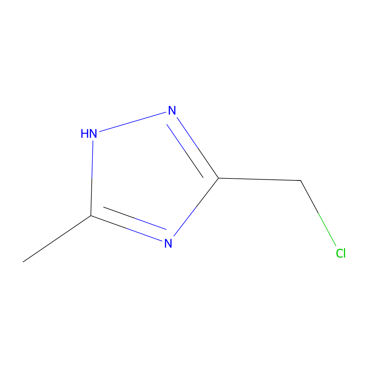 3-(chloromethyl)-5-methyl-4H-1,2,4-triazole molecular structure, CAS 1377187-35-3