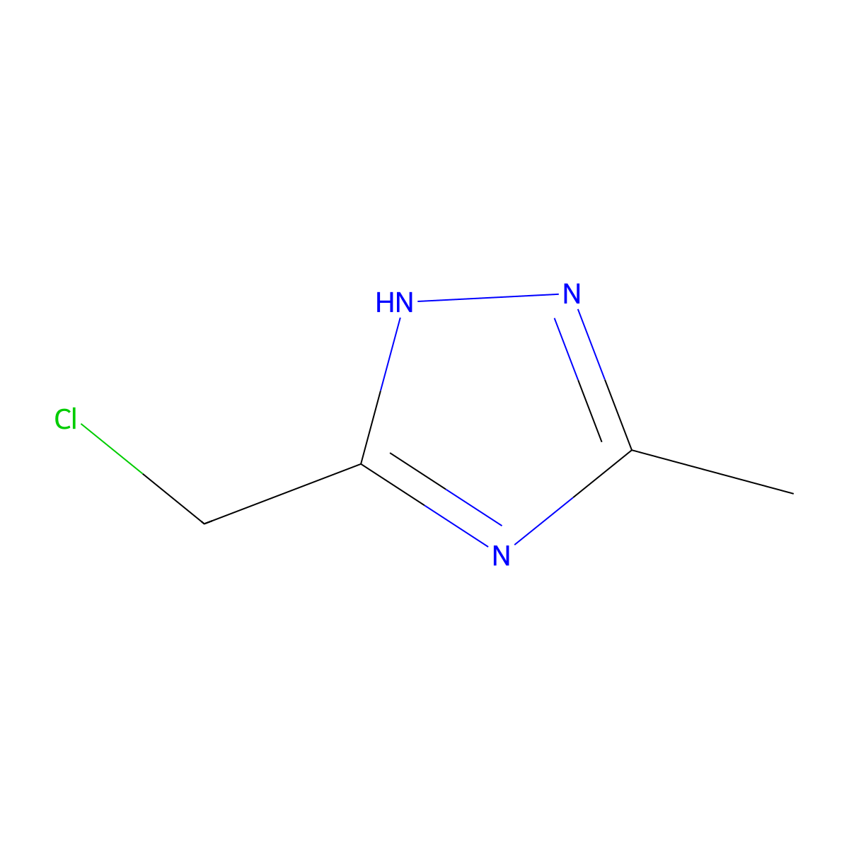 3-(chloromethyl)-5-methyl-4H-1,2,4-triazole molecular structure, CAS 1377187-35-3