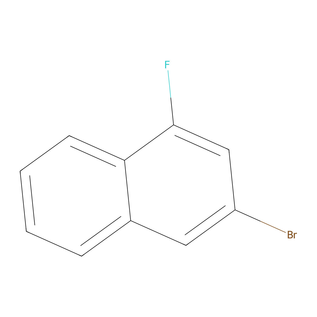 3-Bromo-1-fluoronaphthalene molecular structure, CAS 13772-59-3