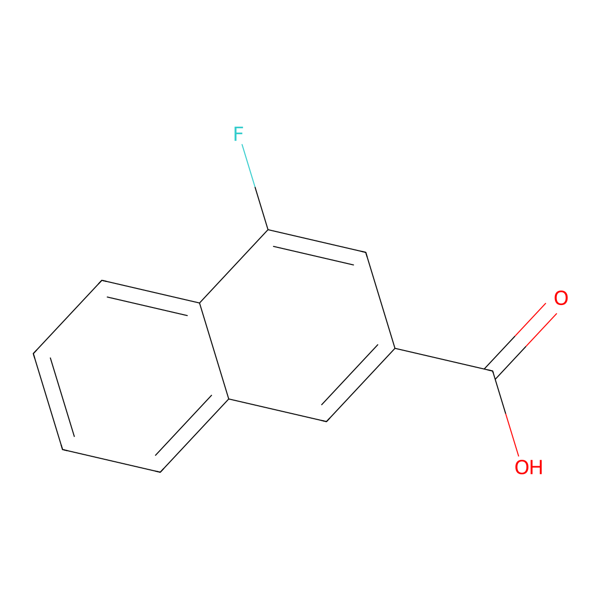 4-Fluoronaphthalene-2-carboxylic acid molecular structure, CAS 13772-61-7