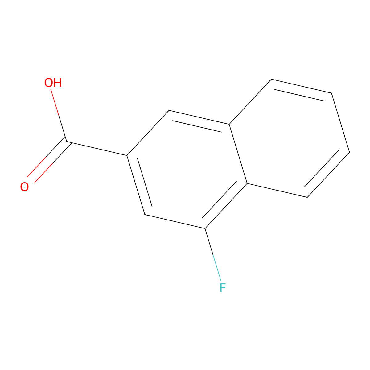 4-Fluoronaphthalene-2-carboxylic acid molecular structure, CAS 13772-61-7