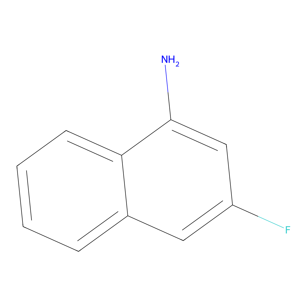 3-Fluoronaphthalen-1-amine molecular structure, CAS 13772-64-0