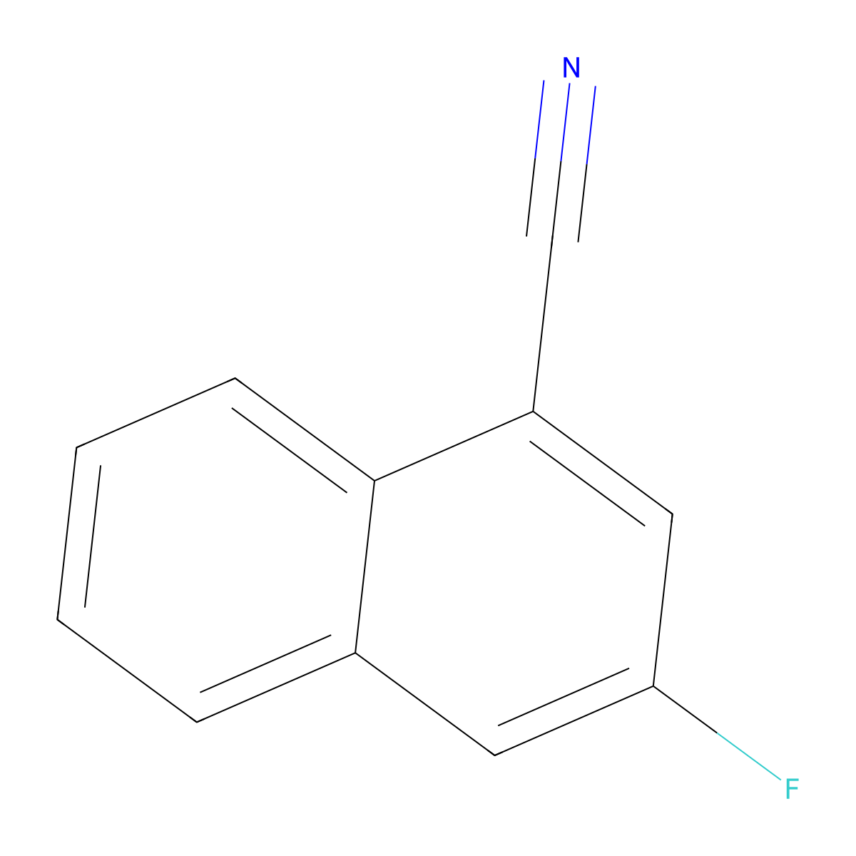 1-Cyano-3-fluoronaphthalene molecular structure, CAS 13772-85-5