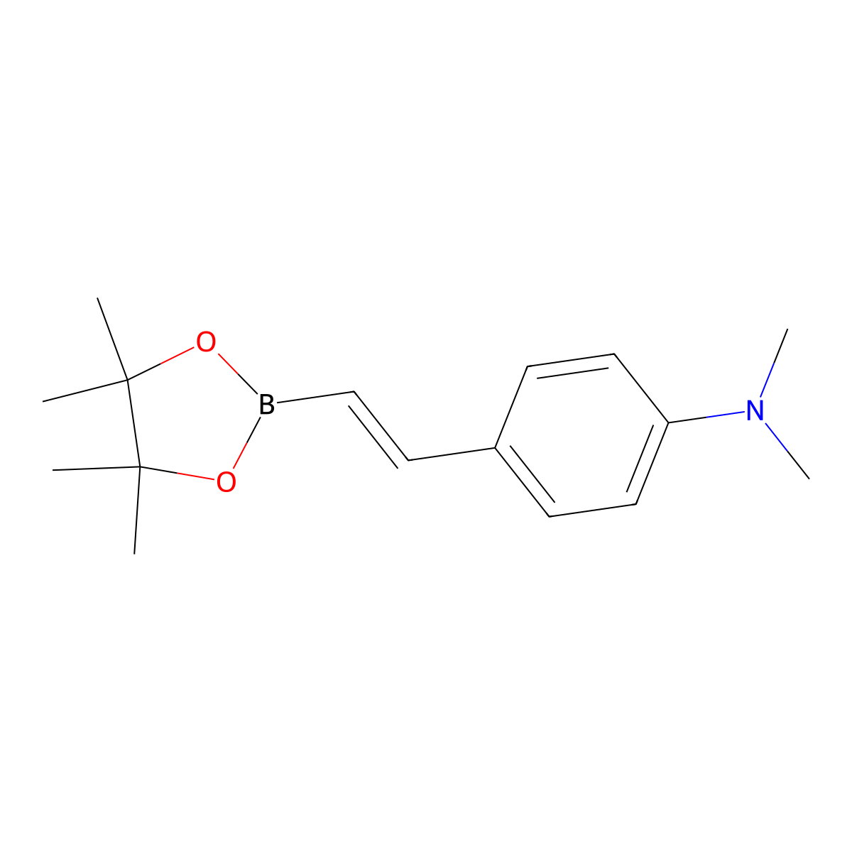 4-(Dimethylamino)styrylboronicAcidPinacolEster molecular structure, CAS 1377216-39-1