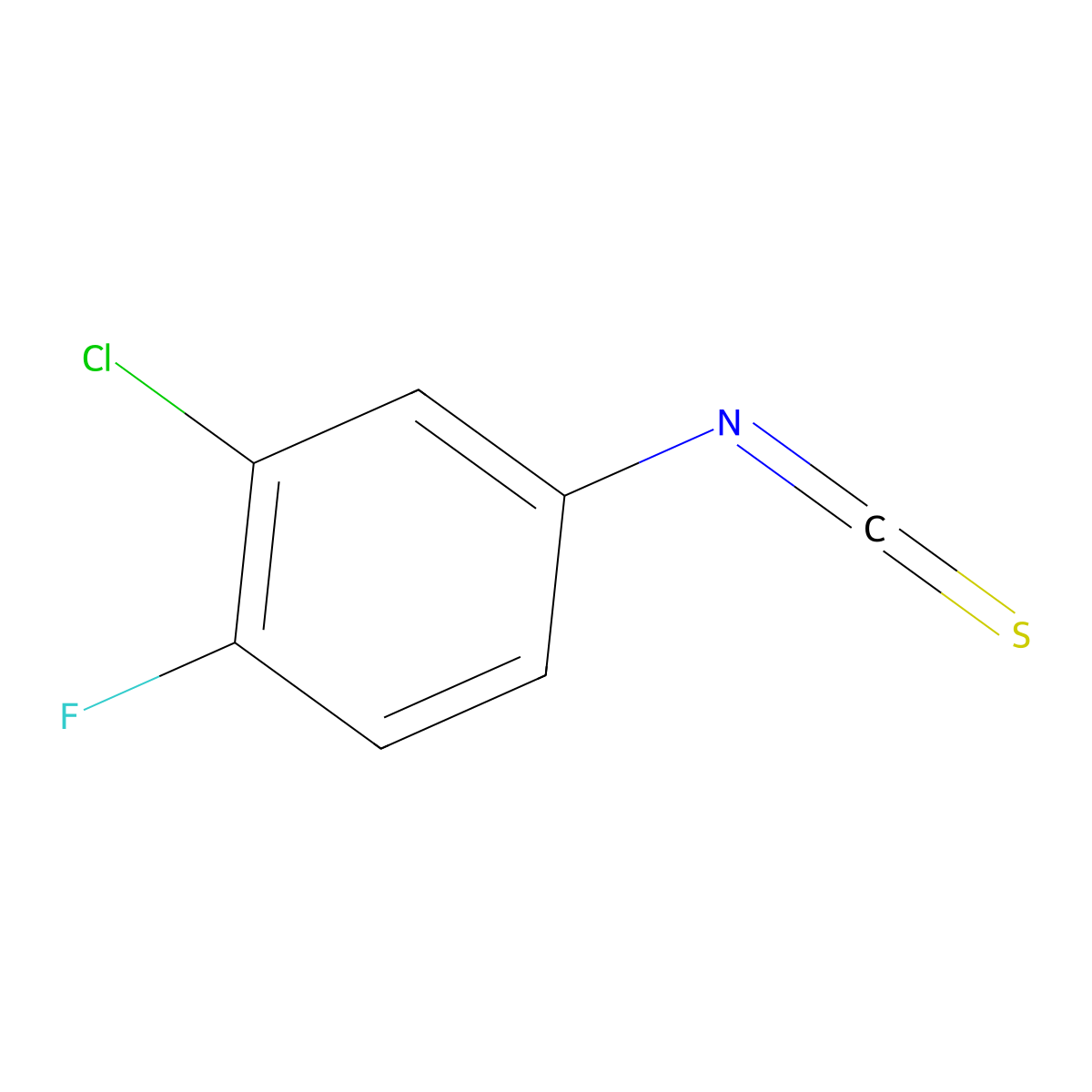 2-Chloro-1-fluoro-4-isothiocyanatobenzene molecular structure, CAS 137724-66-4