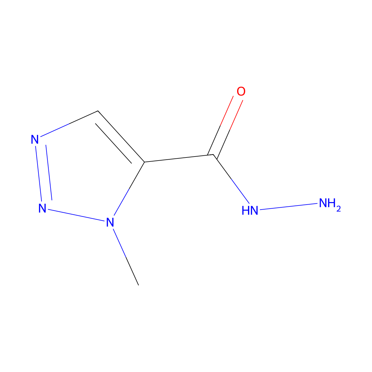 1-methyl-1H-1,2,3-triazole-5-carbohydrazide molecular structure, CAS 1377248-52-6