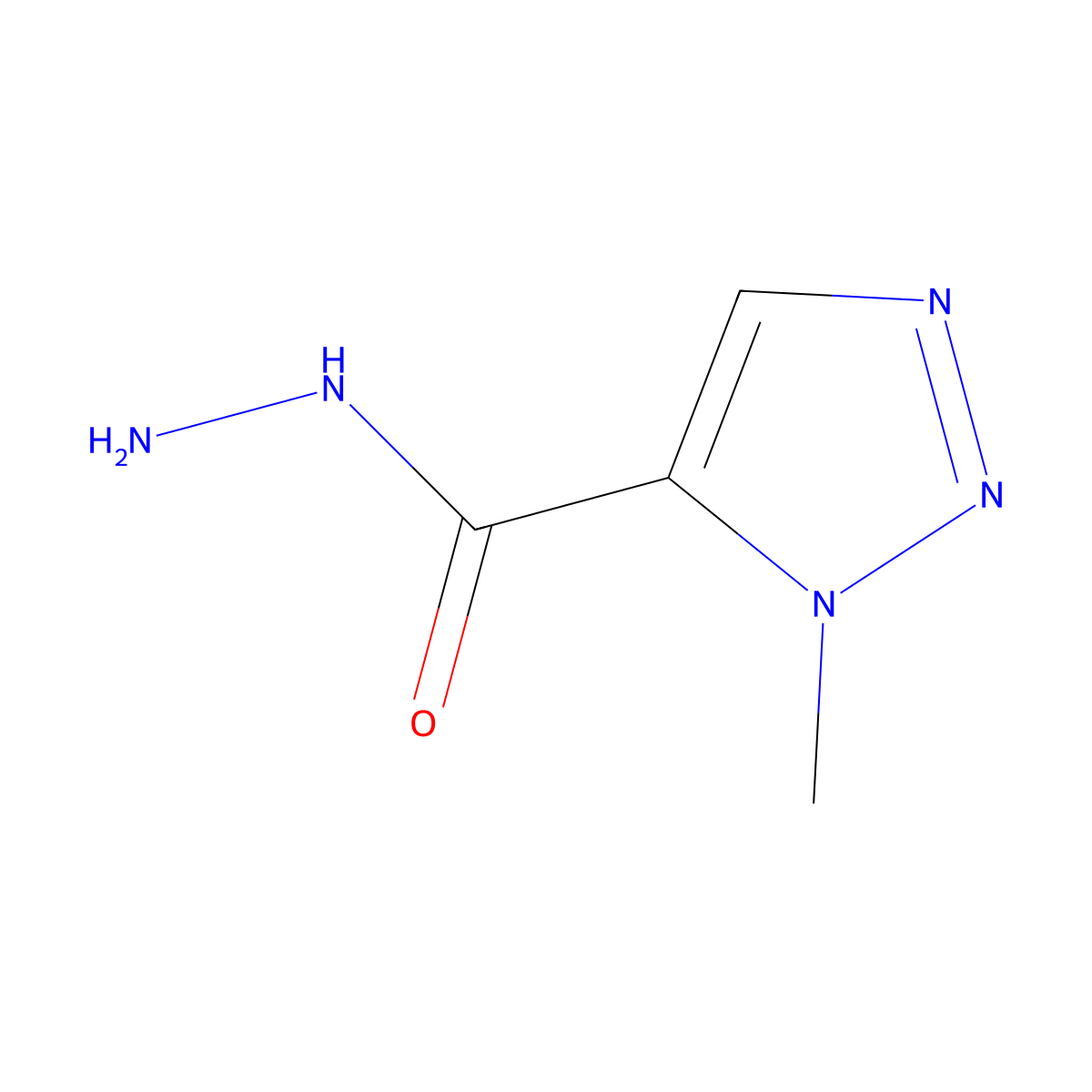 1-methyl-1H-1,2,3-triazole-5-carbohydrazide molecular structure, CAS 1377248-52-6