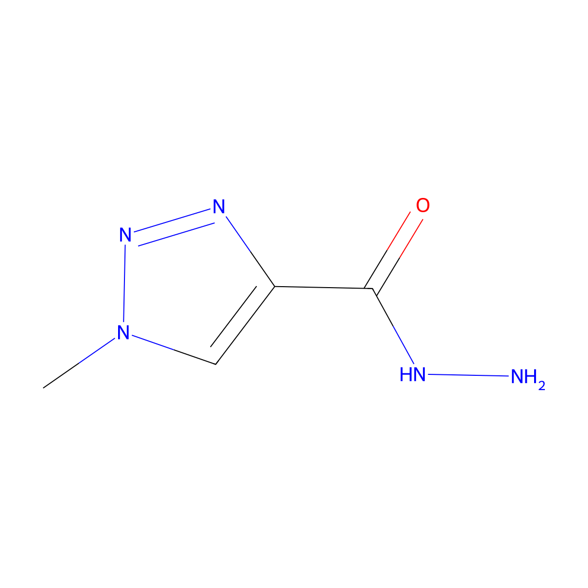 1-methyl-1H-1,2,3-triazole-4-carbohydrazide molecular structure, CAS 1377248-55-9