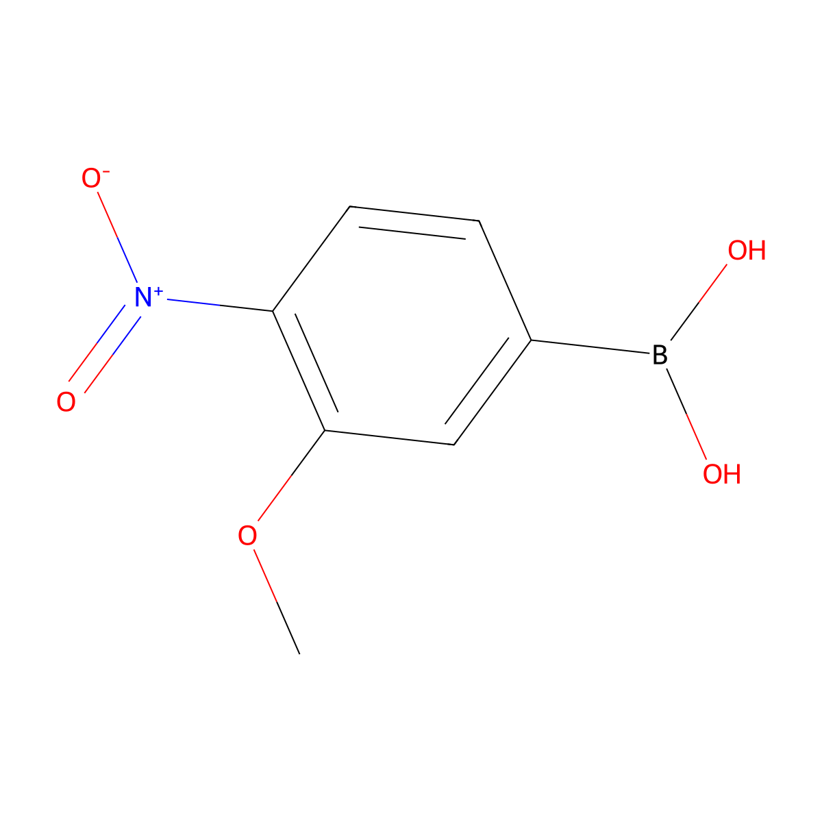 3-Methoxy-4-nitrophenylboronic acid molecular structure, CAS 1377248-58-2