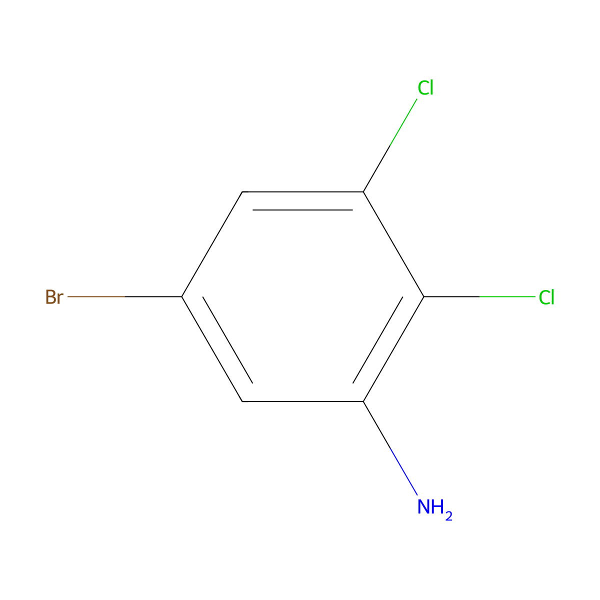 5-Bromo-2,3-dichloroaniline molecular structure, CAS 1377249-82-5