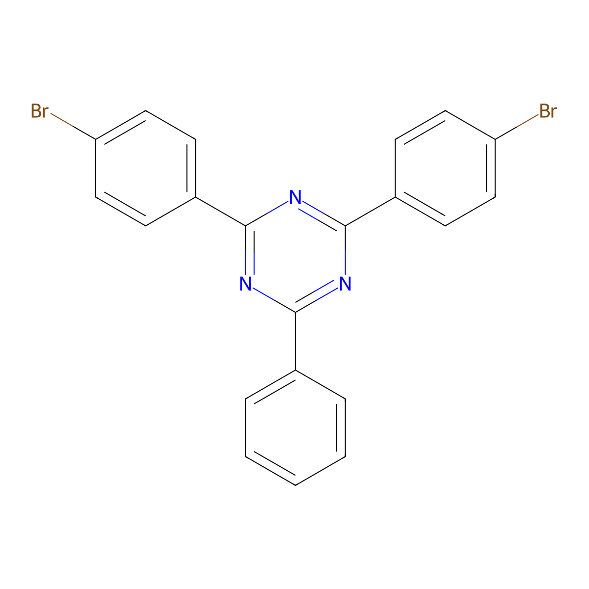 2,4-Bis(4-bromophenyl)-6-phenyl-1,3,5-triazine molecular structure, CAS 137726-53-5