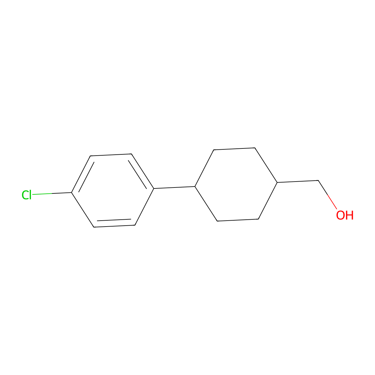 [Trans-4-(4-chlorophenyl)cyclohexyl]methanol molecular structure, CAS 137736-28-8